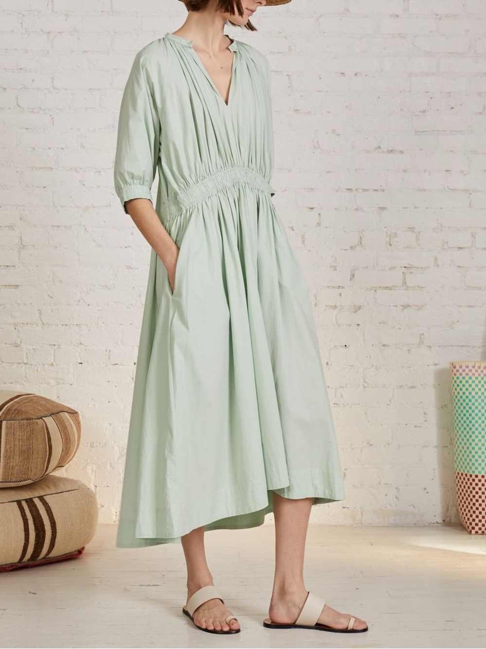 APIECE APART CUBANO DRESS MINT